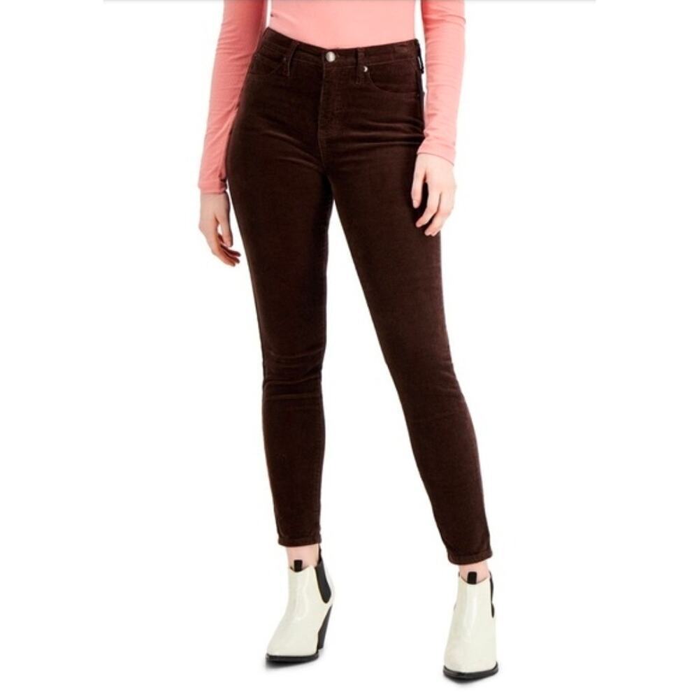 Oat New York chocolate brown corduroy pants size 25 Academia Indie Hippie office